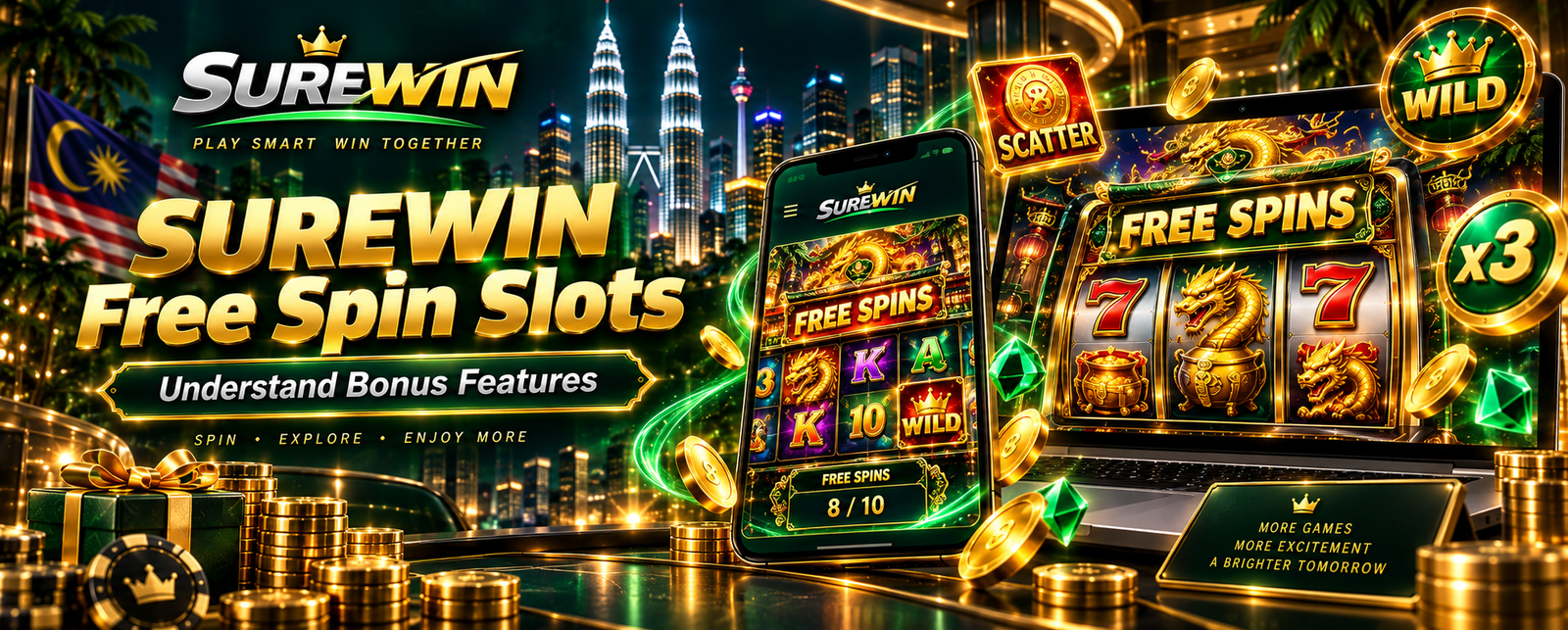 SUREWIN Free Spin Slots – Understanding Bonus Features