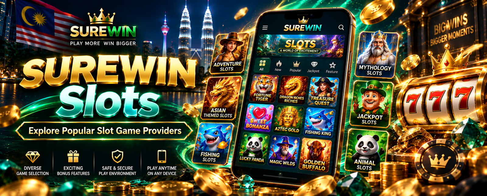 SUREWIN Slots – Explore Popular Slot Game Providers