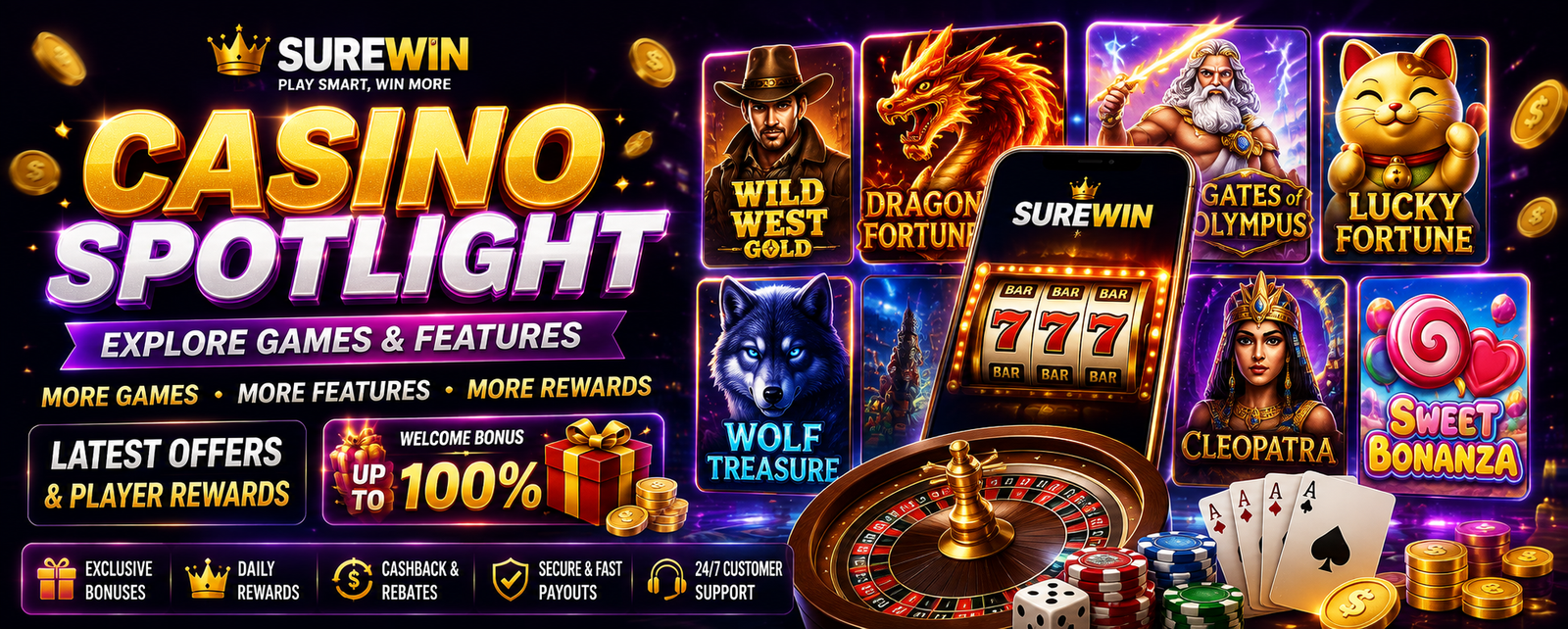 SureWin Casino Spotlight: Explore Games & Features
